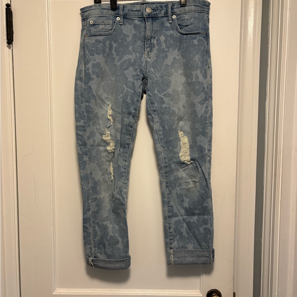 Distressed Hawaiian Light Blue Jeans